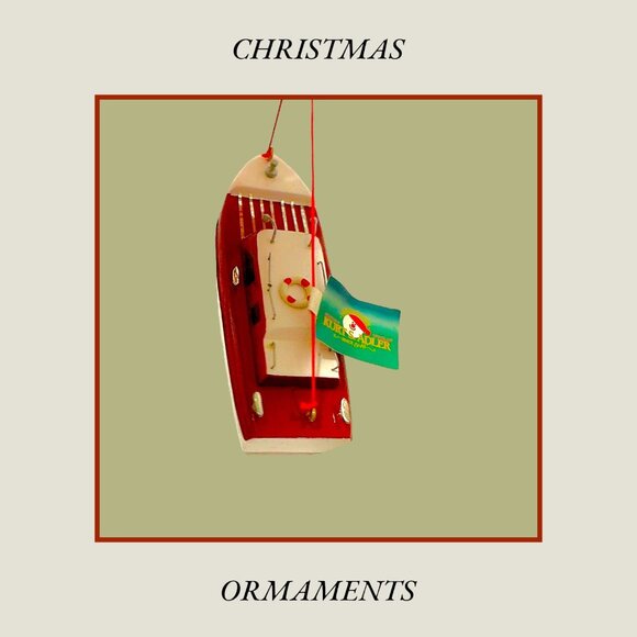 Kurt S. Adler Fishing Boat Christmas Tree Ornament Vintaged Collectable Detailed - Picture 4 of 16